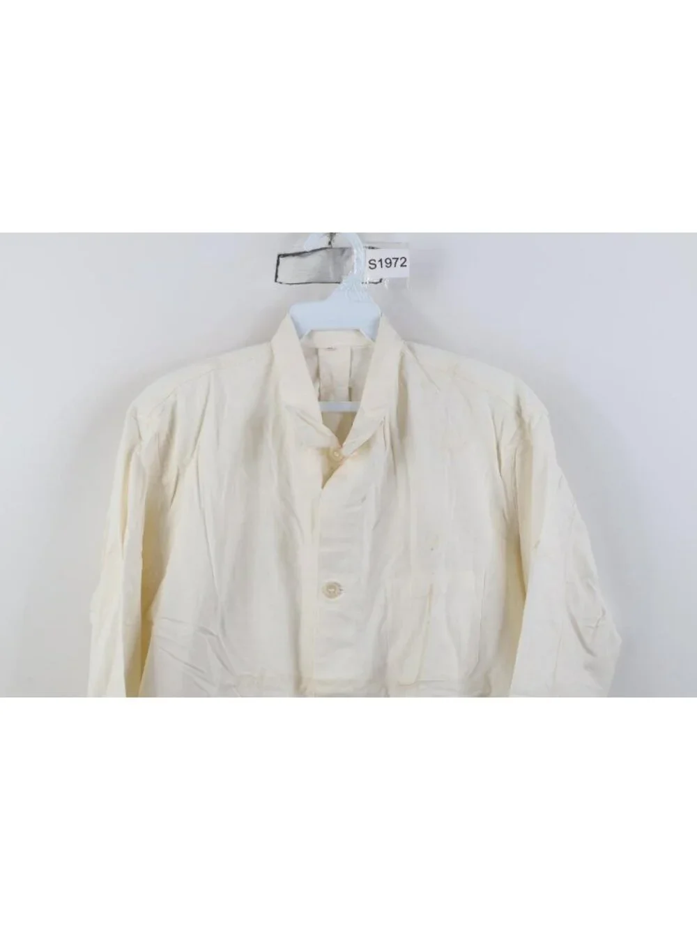Deadstock Vintage 50s Unissued German Military Mens 36 Hospital Grandpa Shirt